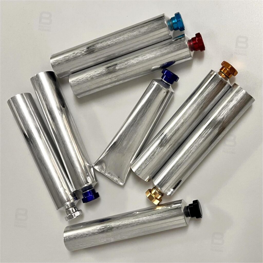 aluminum tube with metal lid