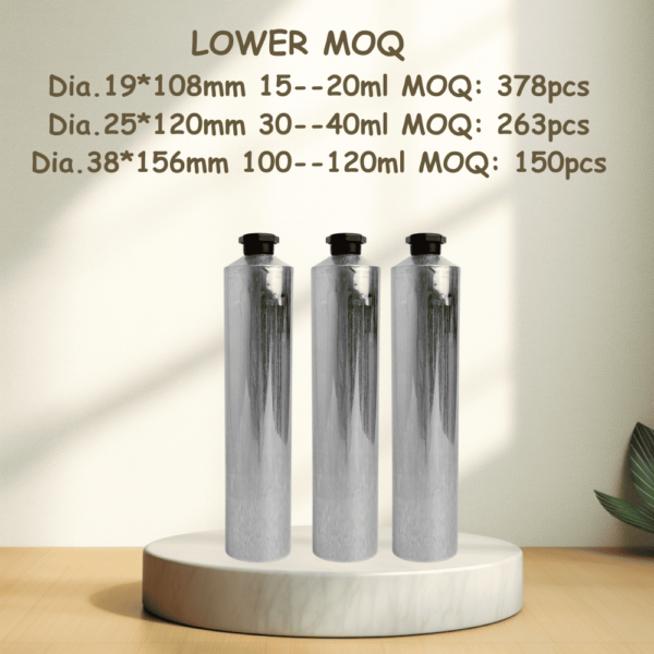 Airless aluminum cosmetic tubes for serums